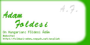 adam foldesi business card